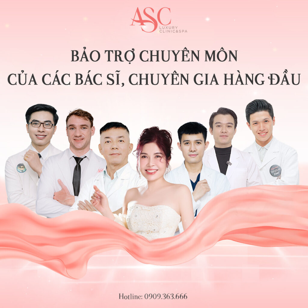 
ASC Luxury Clinic & Spa – Hành trình 18 năm kiến tạo vẻ đẹp hoàn mỹ
Từ những ngày đầu thành lập, ASC Luxury Clinic & Spa đã luôn kiên định với sứ mệnh mang đến những sản phẩm, dịch vụ và trải nghiệm tuyệt vời nhất cho khách hàng. Không chỉ là một địa điểm làm đẹp, ASC còn là không gian nơi bạn được chăm sóc, yêu thương và tìm thấy sự thư giãn, an yên trong từng khoảnh khắc.

Với triết lý “Mỗi làn da, mỗi câu chuyện đều là duy nhất,” ASC luôn xem khách hàng là trung tâm, chăm sóc tỉ mỉ đến từng chi tiết. Mỗi liệu trình tại đây không chỉ giúp bạn nâng tầm nhan sắc mà còn là món quà cho tinh thần, giúp bạn tái tạo năng lượng giữa cuộc sống hiện đại bận rộn.

Hành trình công nghệ – Đột phá sắc đẹp với tiêu chuẩn cao cấp
ASC Luxury Clinic & Spa tự hào sở hữu hệ thống máy móc công nghệ cao trị giá hàng triệu đô, được nhập khẩu chính hãng và đạt tiêu chuẩn kiểm định từ Bộ Y Tế. Một số công nghệ nổi bật bao gồm:

Thermage và Ultherapy: Công nghệ nâng cơ, trẻ hóa không xâm lấn.
Liftaura: Chăm sóc da chuyên sâu với hiệu quả nâng tone rõ rệt.
Revlite và Picosure: Điều trị sắc tố da, mang lại làn da đều màu, rạng rỡ.
Tất cả các công nghệ đều được thiết kế để đảm bảo hiệu quả và sự an toàn tối ưu. Bên cạnh việc cải thiện diện mạo, mỗi liệu trình còn là khoảnh khắc để bạn thư giãn, xoa dịu tâm hồn và làm mới bản thân.

Đội ngũ chuyên nghiệp – Tận tâm trong từng dịch vụ